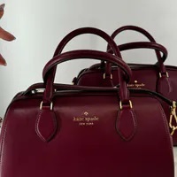 [S] KATE SPADE KI830 MADISON SAFFIANO LEATHER DUFFLE CB,BLACKBERRY, 196021504808 (SKS1392)