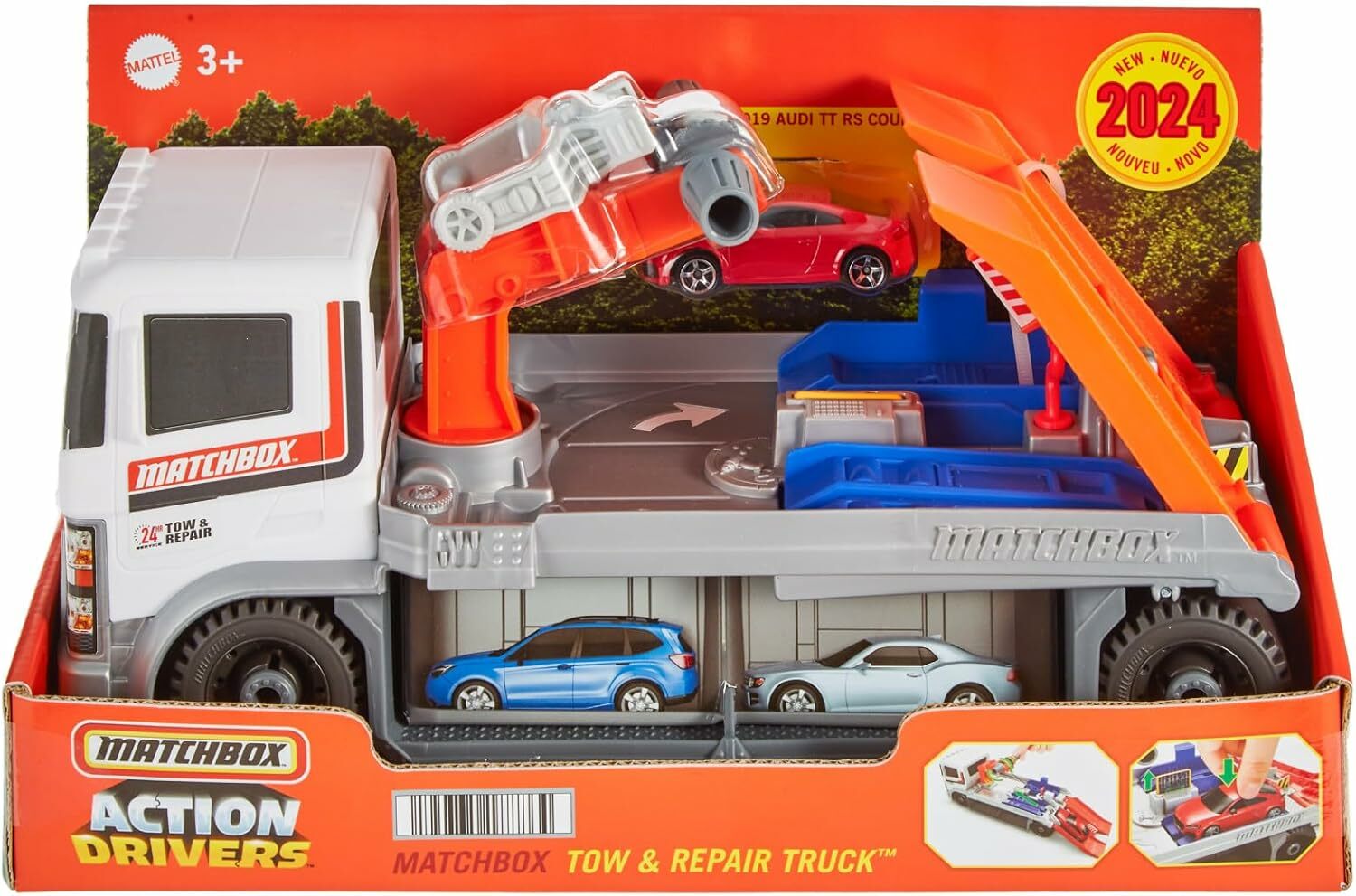 火柴盒小汽車-拖車遊戲組(隨附奧迪小車)