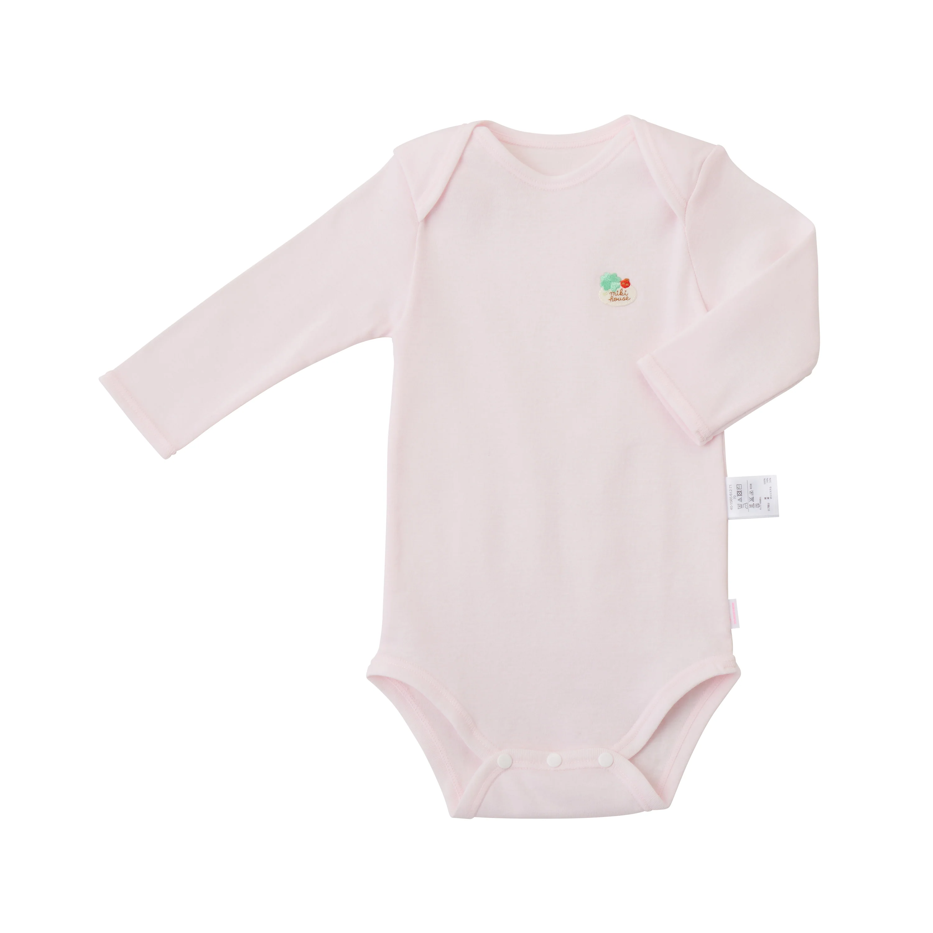 羅紋針織棉套頭長袖包臀衣-粉