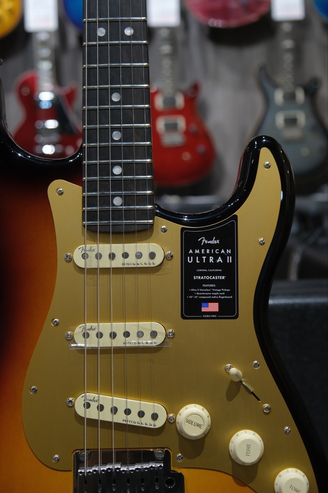 Fender American Ultra II Stratocaster SSS Ebony Ultraburst 電吉他 公司貨【宛伶樂器】