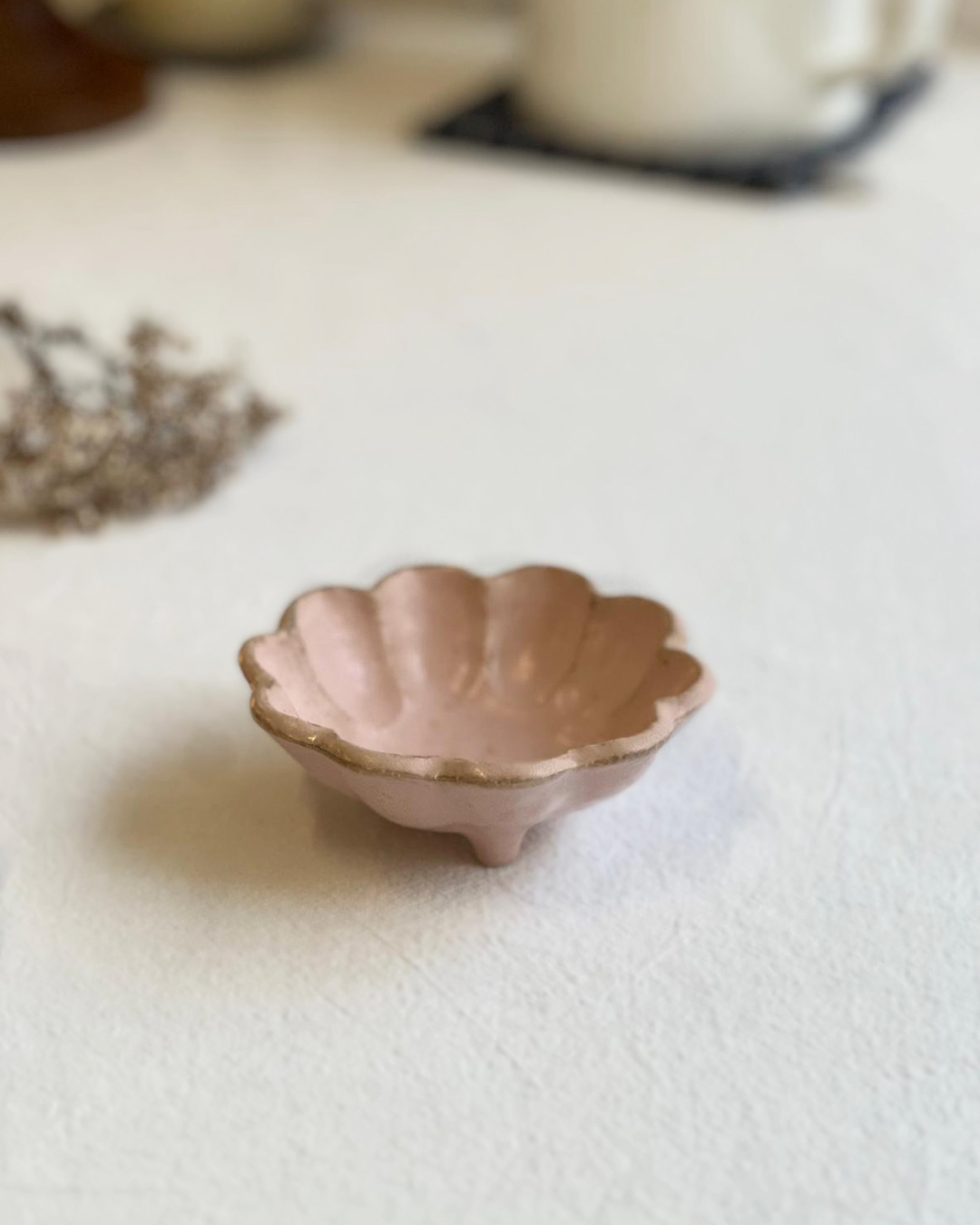 美濃燒 Rinka 10cm豆皿 桃練｜小兵製陶所