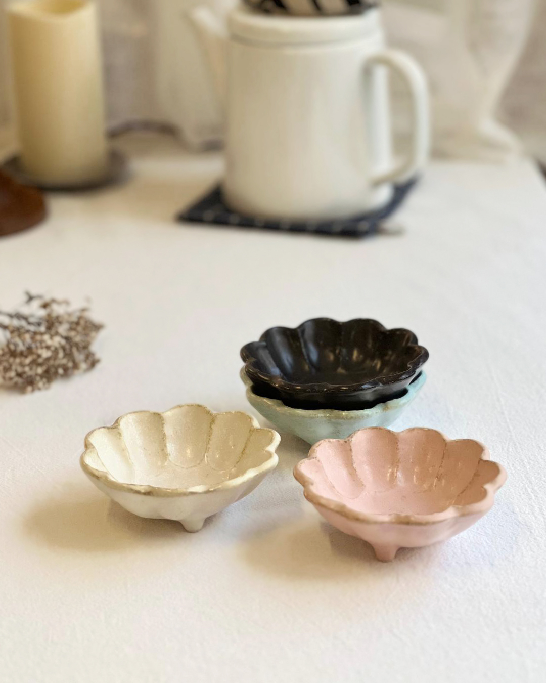 美濃燒 Rinka 10cm豆皿 桃練｜小兵製陶所