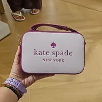 [S] KATE SPADE KH756 OH SNAP COLORBLOCK SAFFIANO MINI CAM BAG,LILAC MOON, 196021503221 (SKS1404)