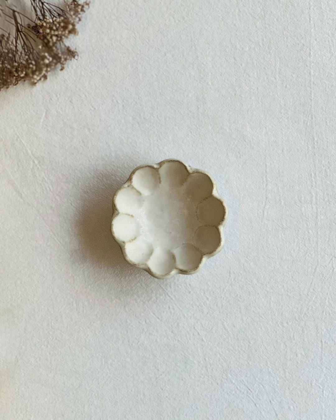 美濃燒 Rinka 8.5cm豆皿 白練｜小兵製陶所