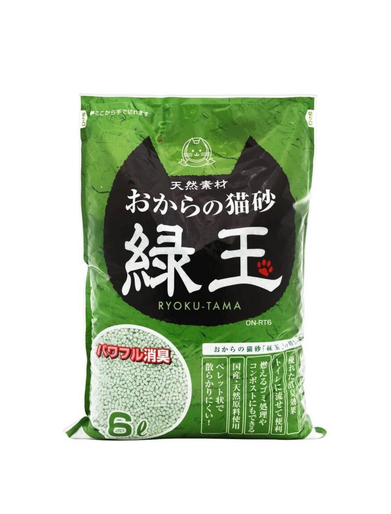 日本HITACHI綠玉豆腐貓砂 綠茶清香 6L