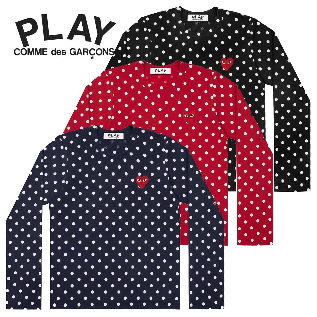 預購┃日本製 男女共版 川久保玲 CDG PLAY 刺繡 點點 紅愛心 愛心 短T