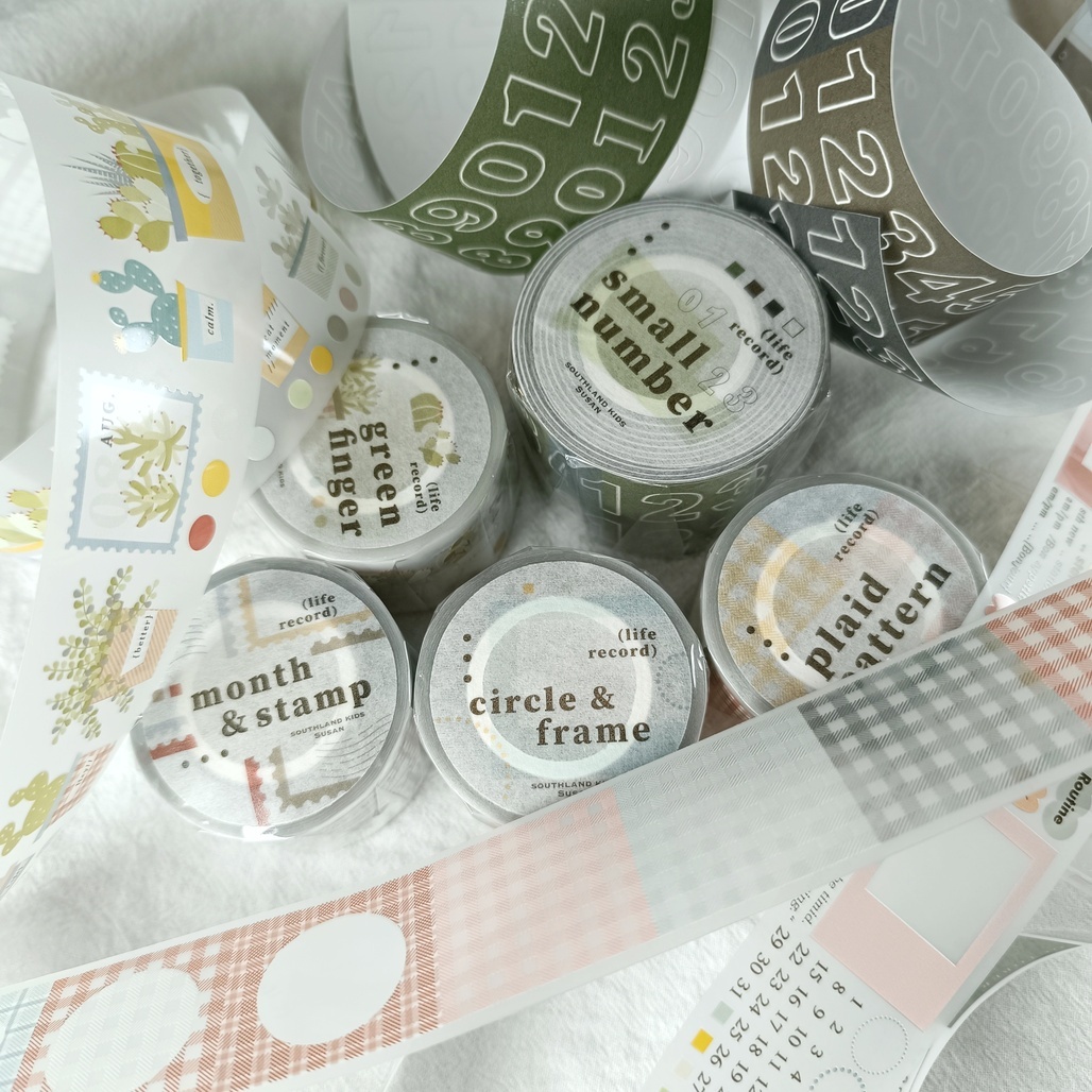 南國的孩子．2024十月新品 霧面PET/割型模造紙膠帶 共四款<只有分裝>