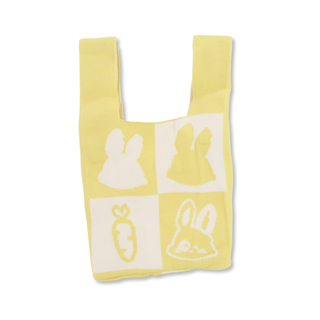 【Robbi family】Knit Hand Bag (Yellow)