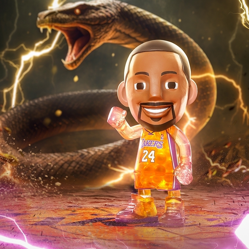 AcePlayer 王牌化身 NBA 球星 100%MoneyBall系列 KOBE Bryant 科比 湖人主場黃24號/客場紫8號【APMB-KB】