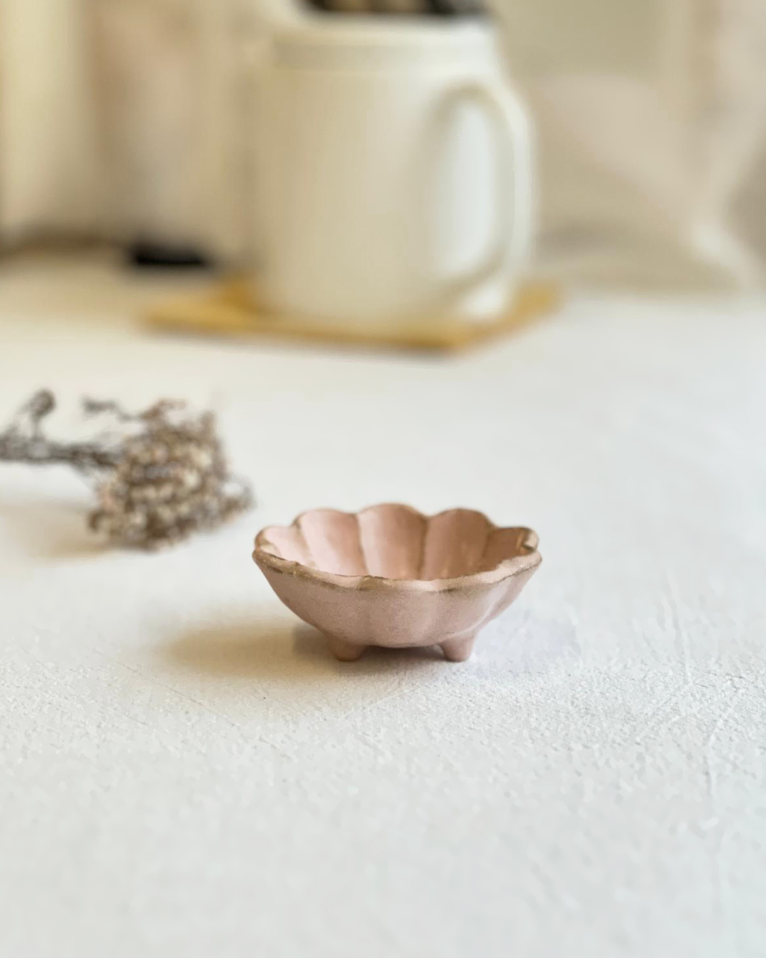 美濃燒 Rinka 8.5cm豆皿 桃練｜小兵製陶所