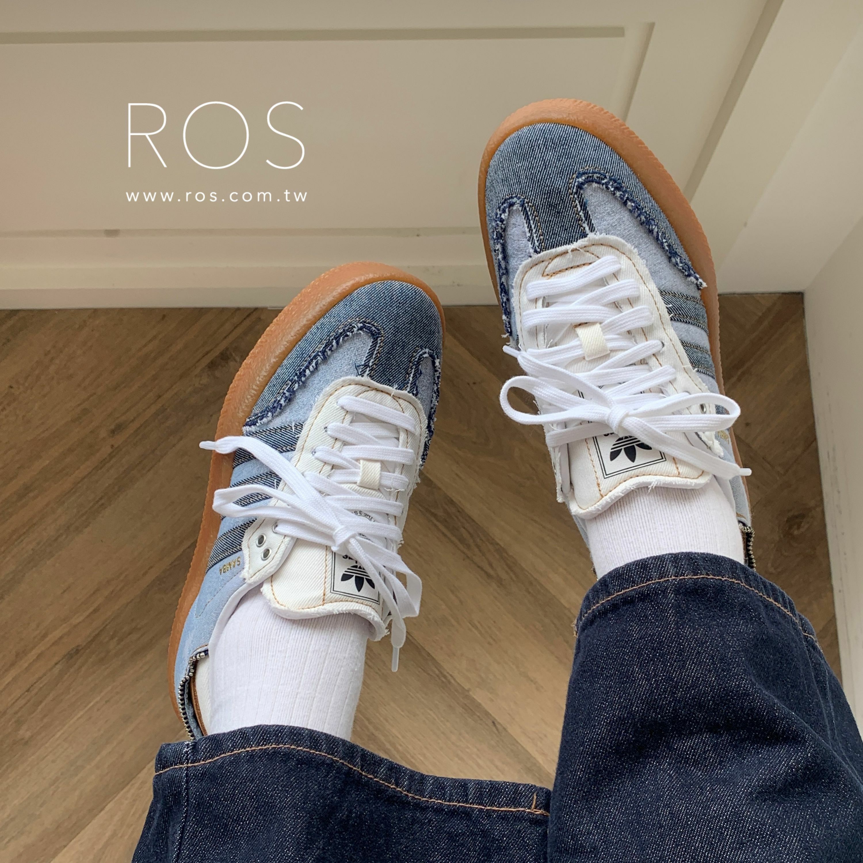 Adidas Sambae Atmos 聯名款 厚底丹寧牛仔藍