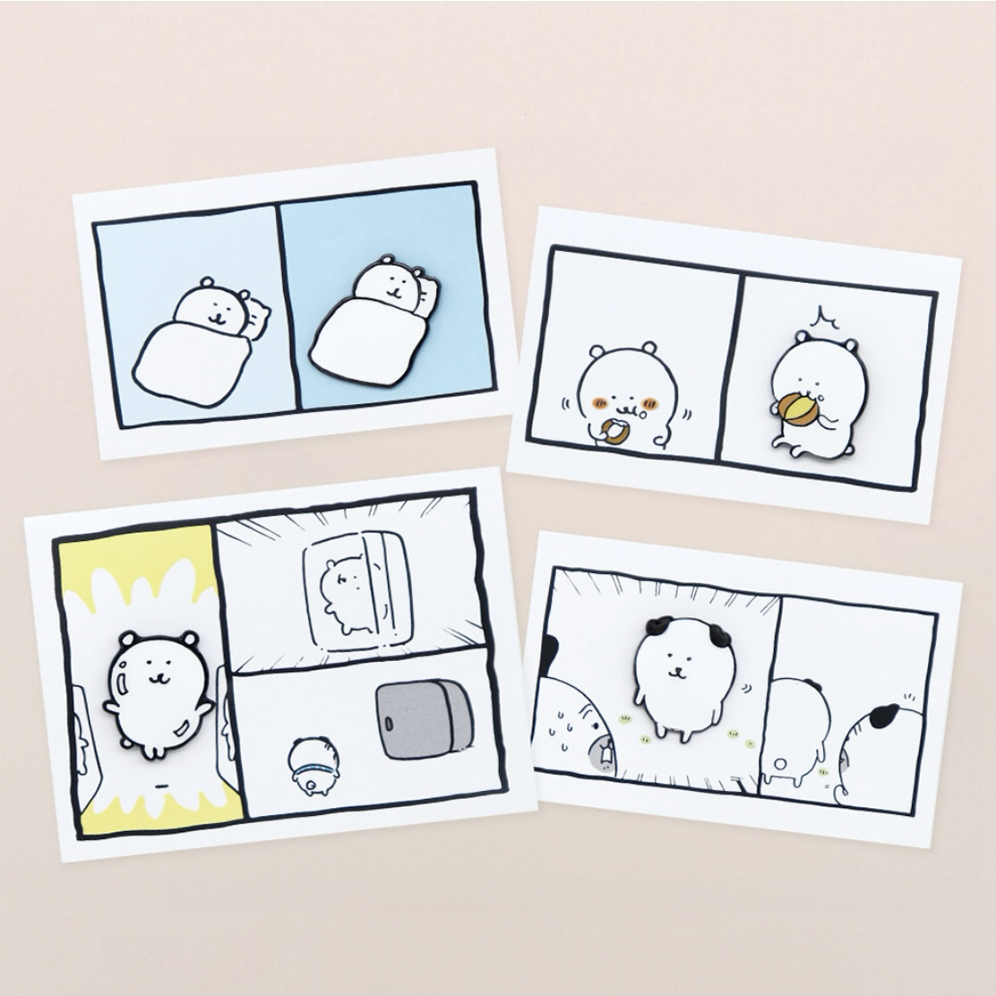 預訂｜韓國限定 白熊 金屬徽章 4款