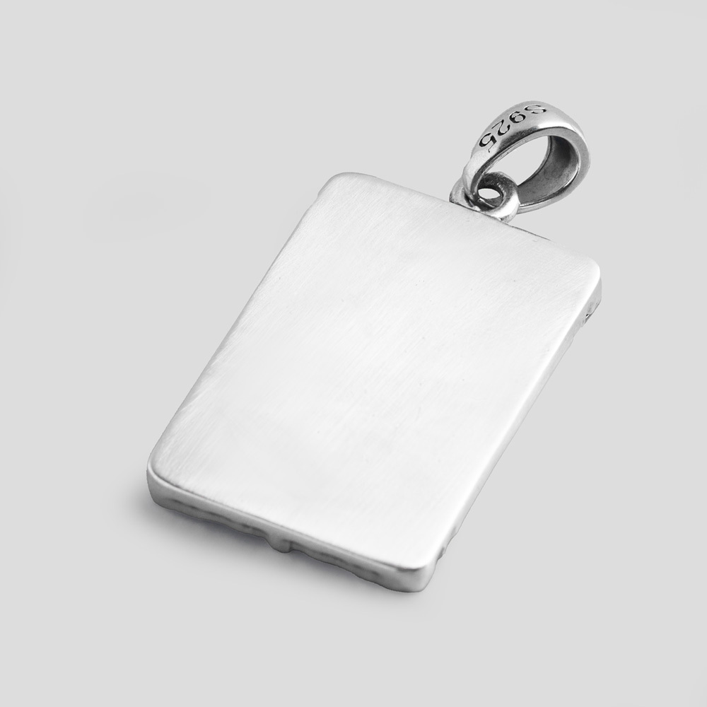 台灣本土設計款！！【足踏龜蛇騰雲駕霧·玄天上帝斬妖護民】純銀佛牌