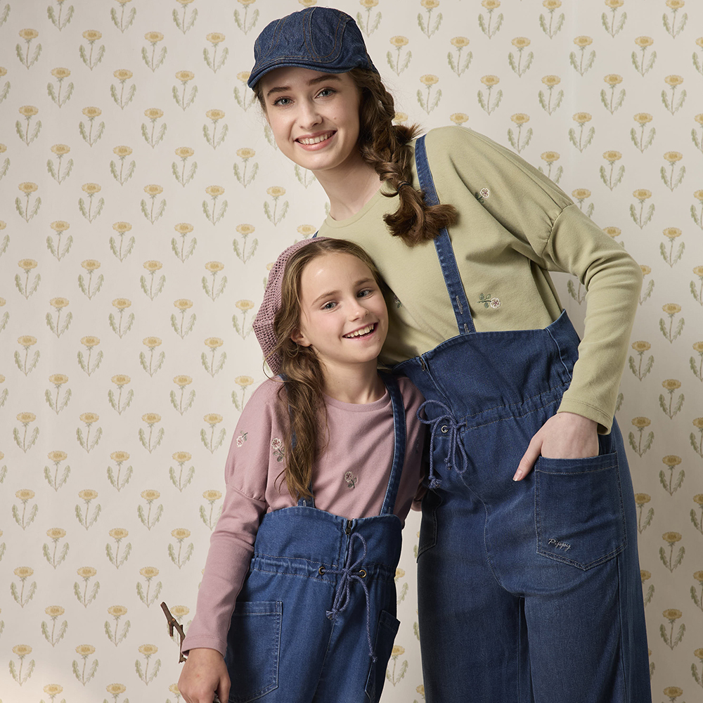 PIPPY 精緻小花刺繡棉質上衣 綠