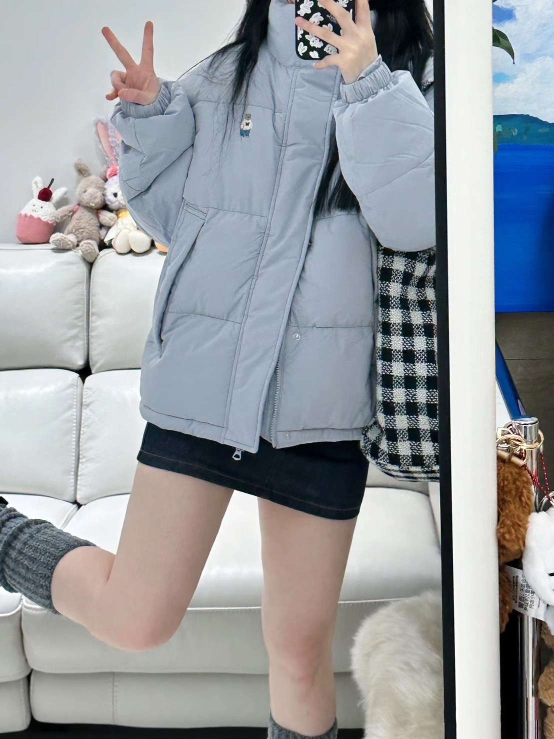 【現貨】韓國代購 WHO.A.U 迷你熊 棉服 羽絨外套