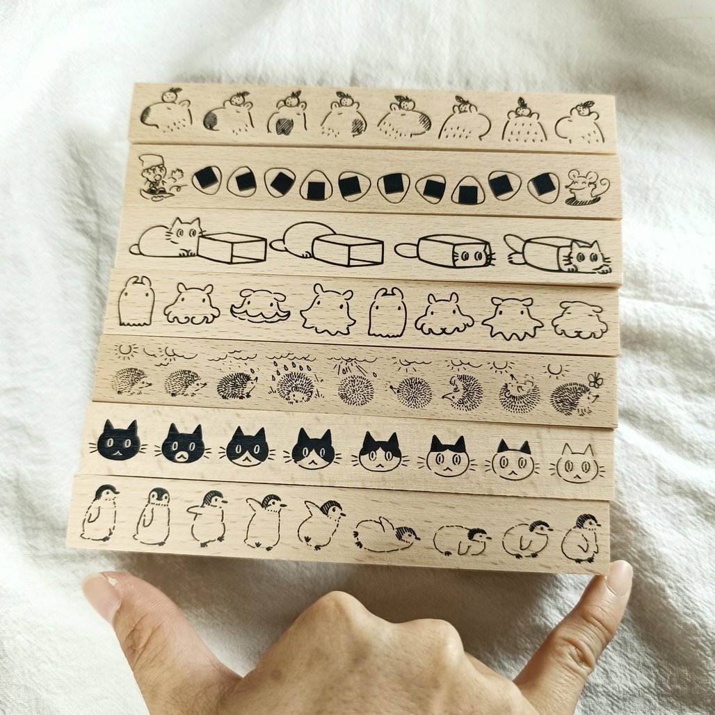 日本ARTE．超大長型木頭印章 共七款