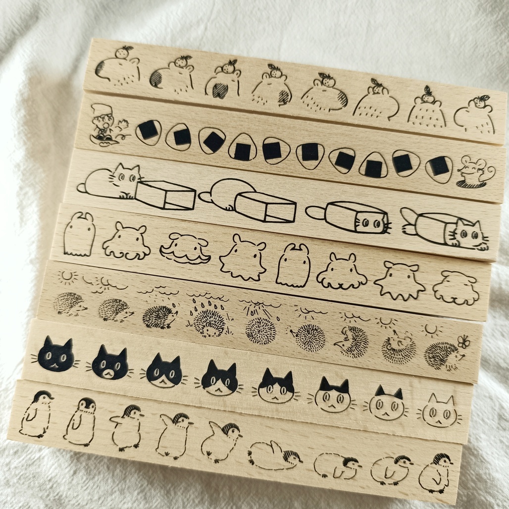 日本ARTE．超大長型木頭印章 共七款