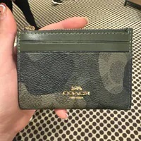 [S] COACH CW871 MN ID SKINNY SIG CAMO,IM/DARK CYPRESS MULTI, 196395550364 (SCO987)