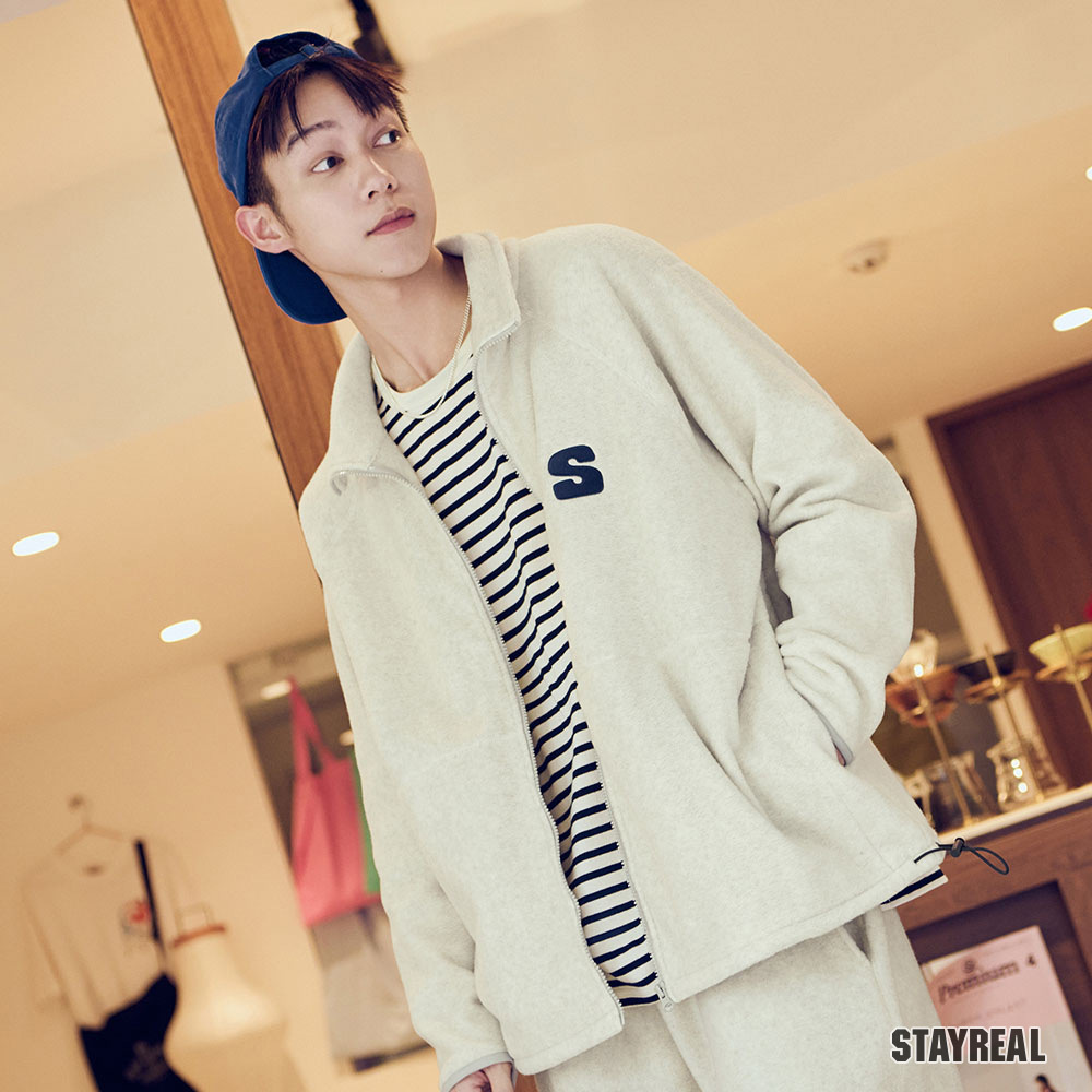 Stay Real STAYREAL S Basic立領搖粒絨外套