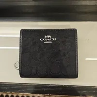 [S] COACH CU401 SNAP WLT SIG JCQRD,SV/BLACK/BLACK, 196395409693 (SCO989)