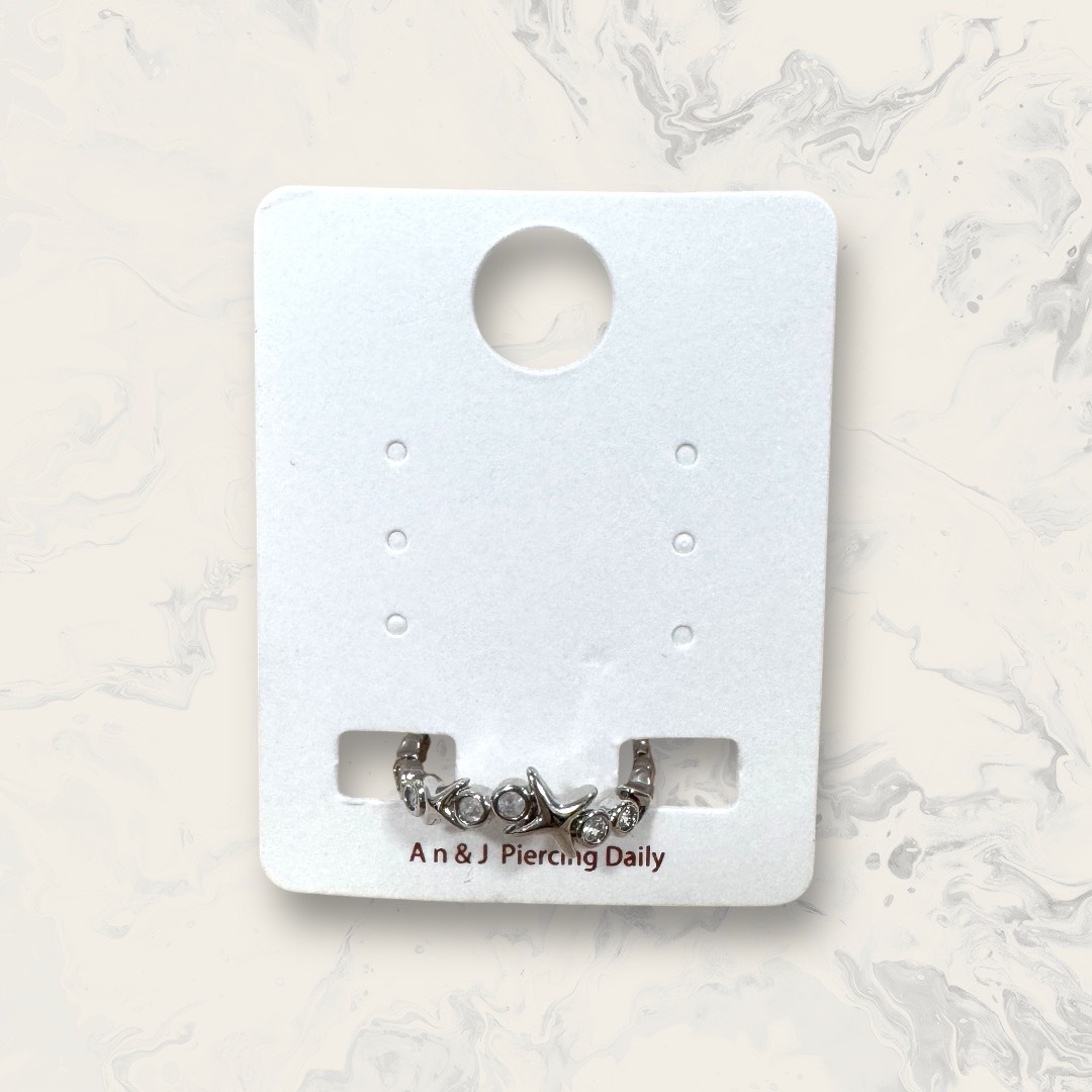 韓國直送戒指 可調式 上下排列圓珠排列中排列圓包鋯+星芒