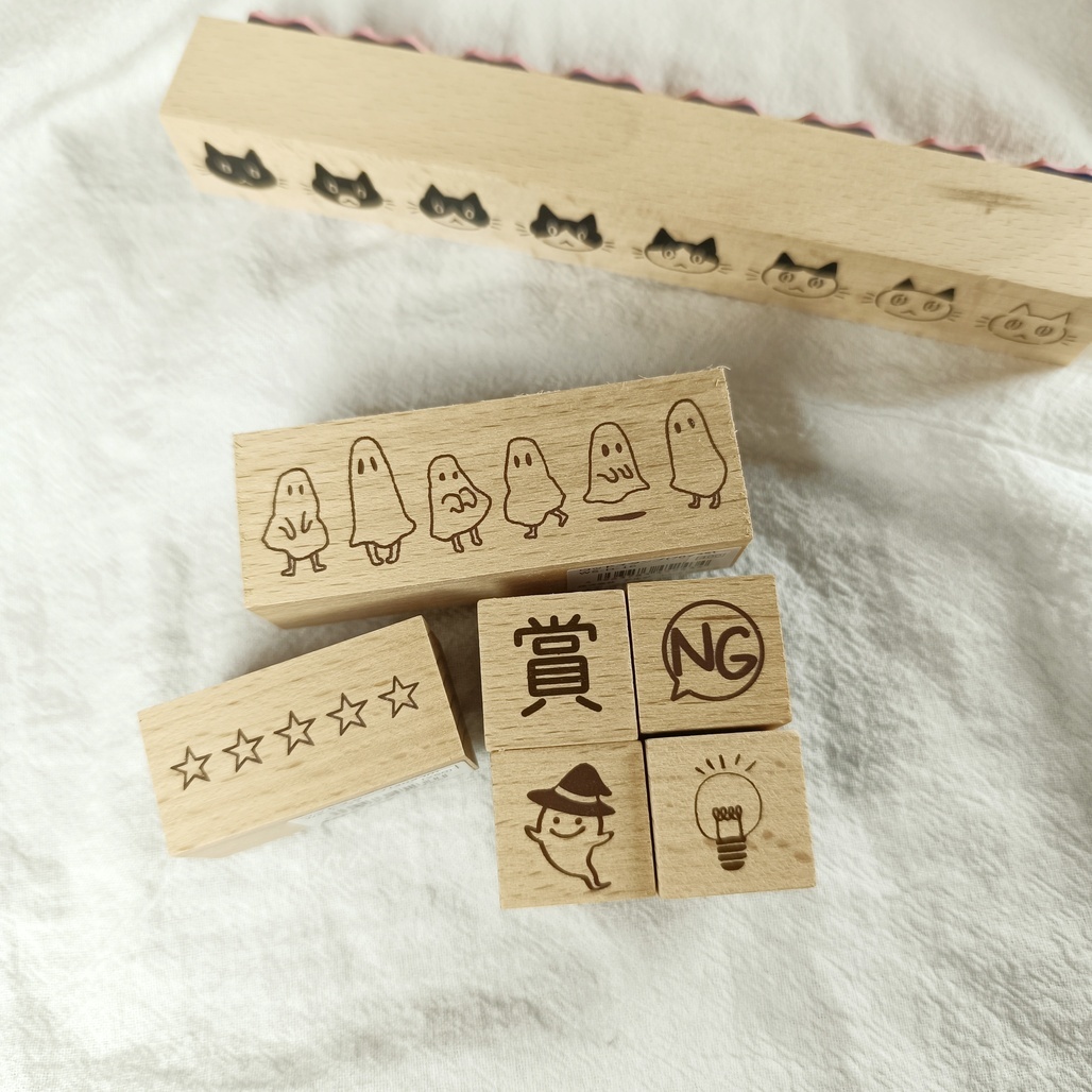 日本ARTE．其他尺寸木頭印章 共七款