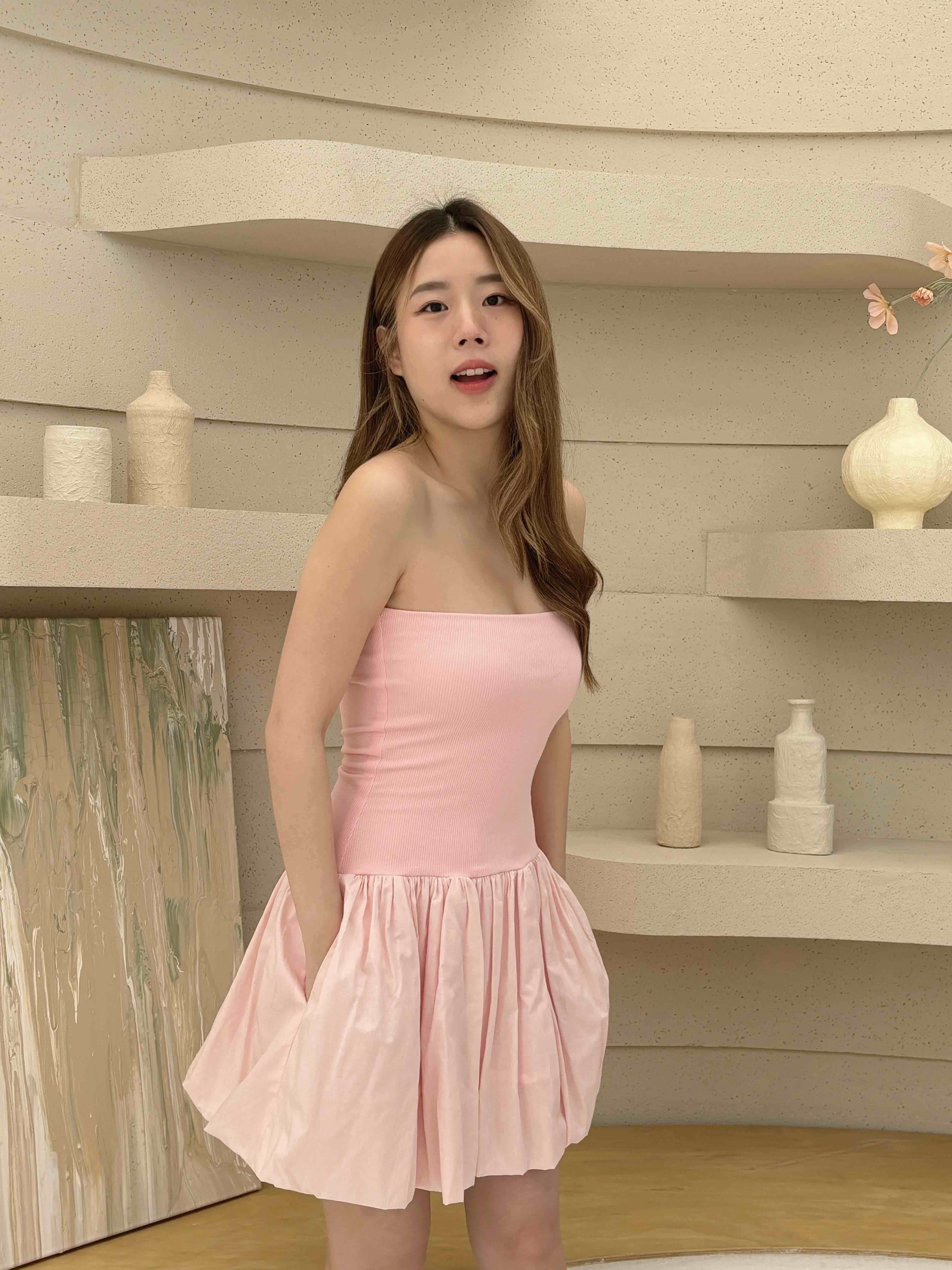 Rhode Contrast Dress - Pink