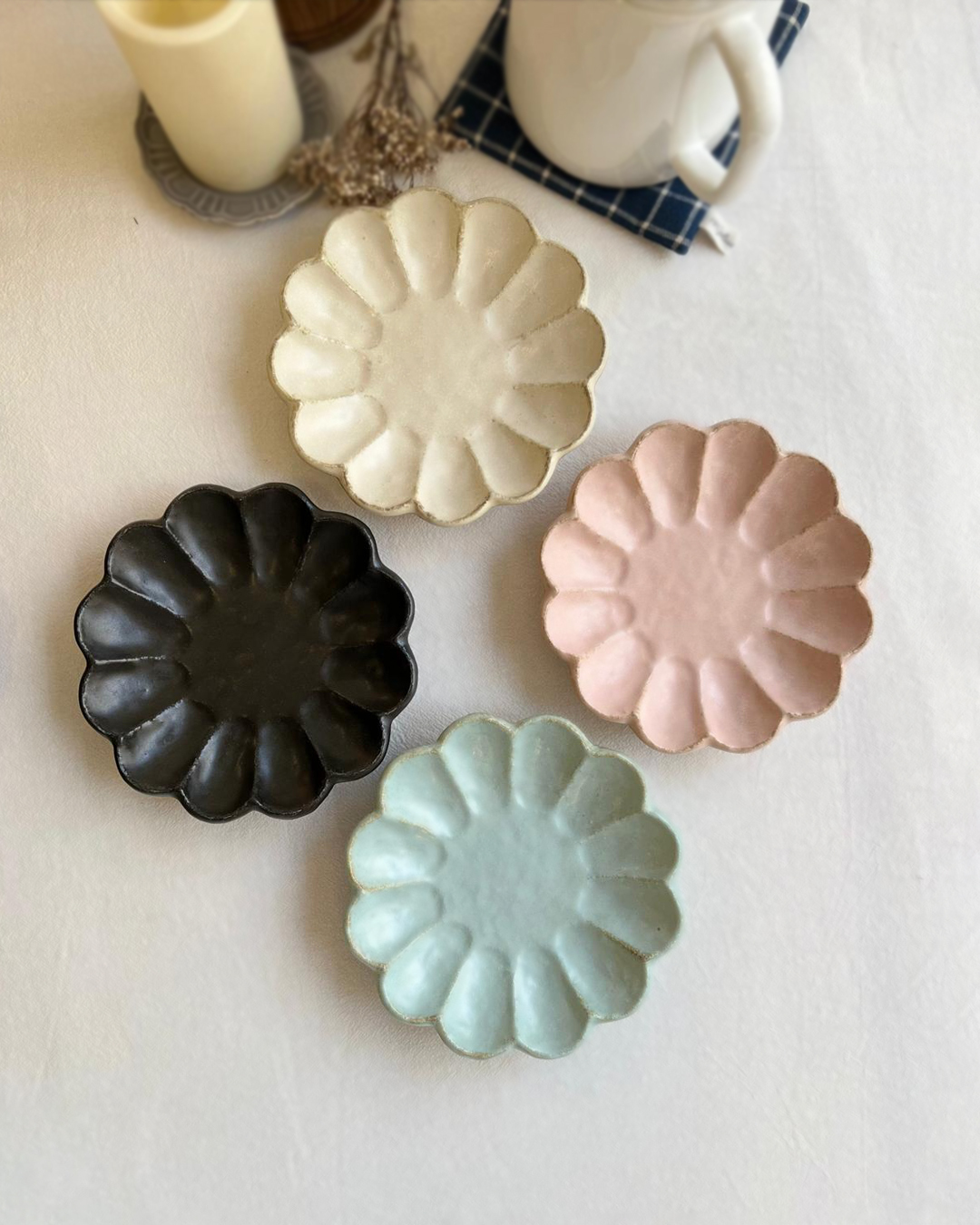 美濃燒 Rinka 14cm碟 黑練｜小兵製陶所