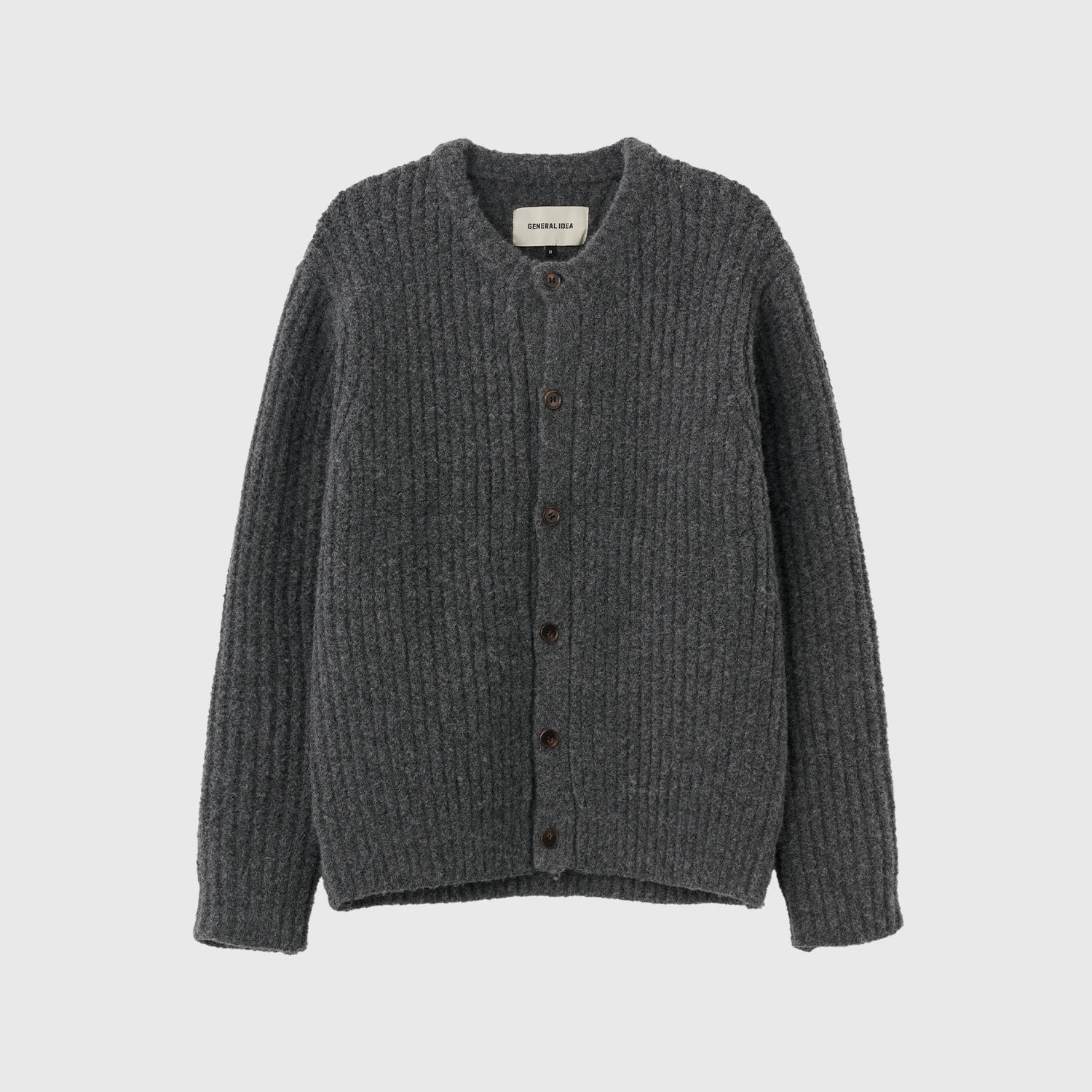 [GENERAL IDEA] WOOL HACCI CREWNECK CARDIGAN