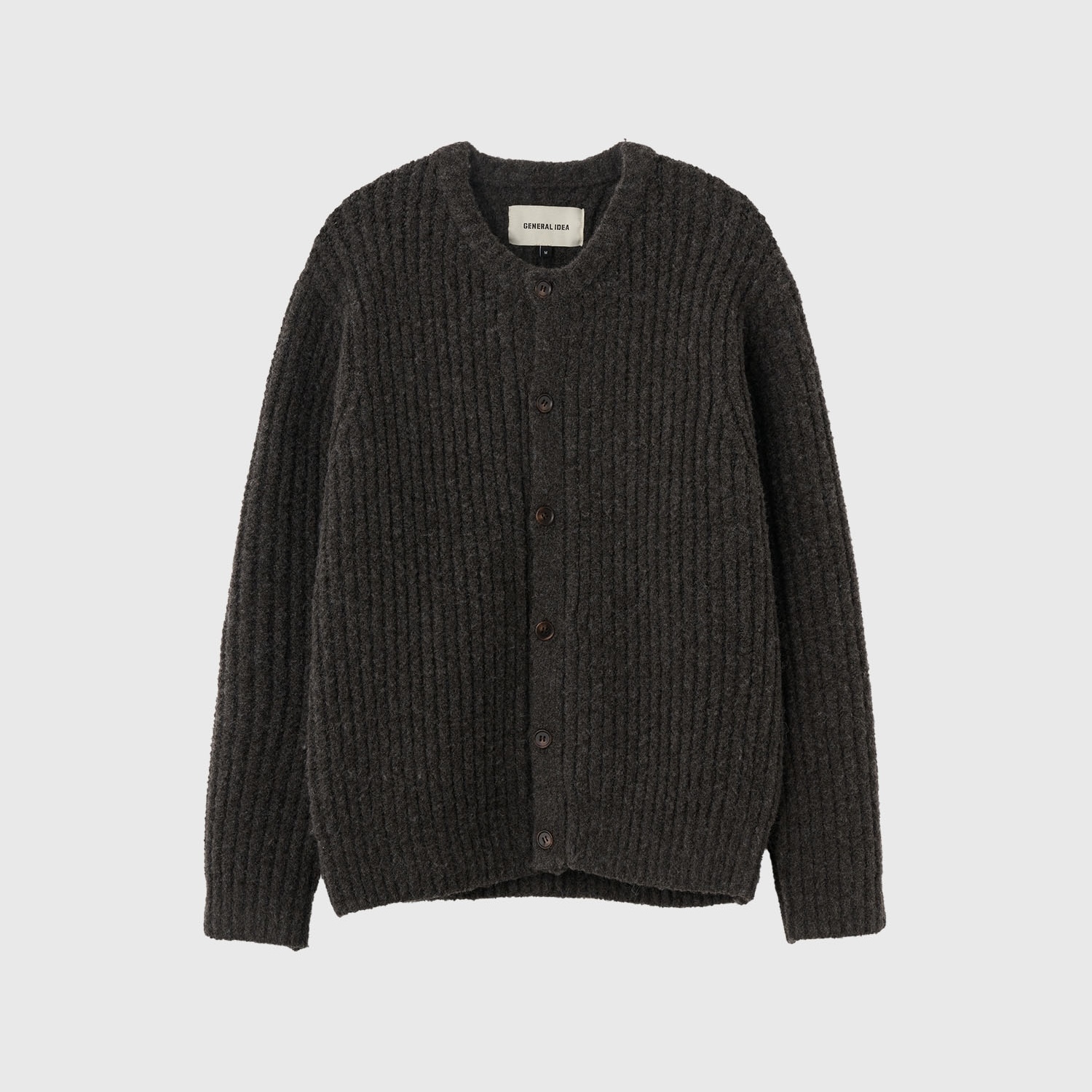 [GENERAL IDEA] WOOL HACCI CREWNECK CARDIGAN