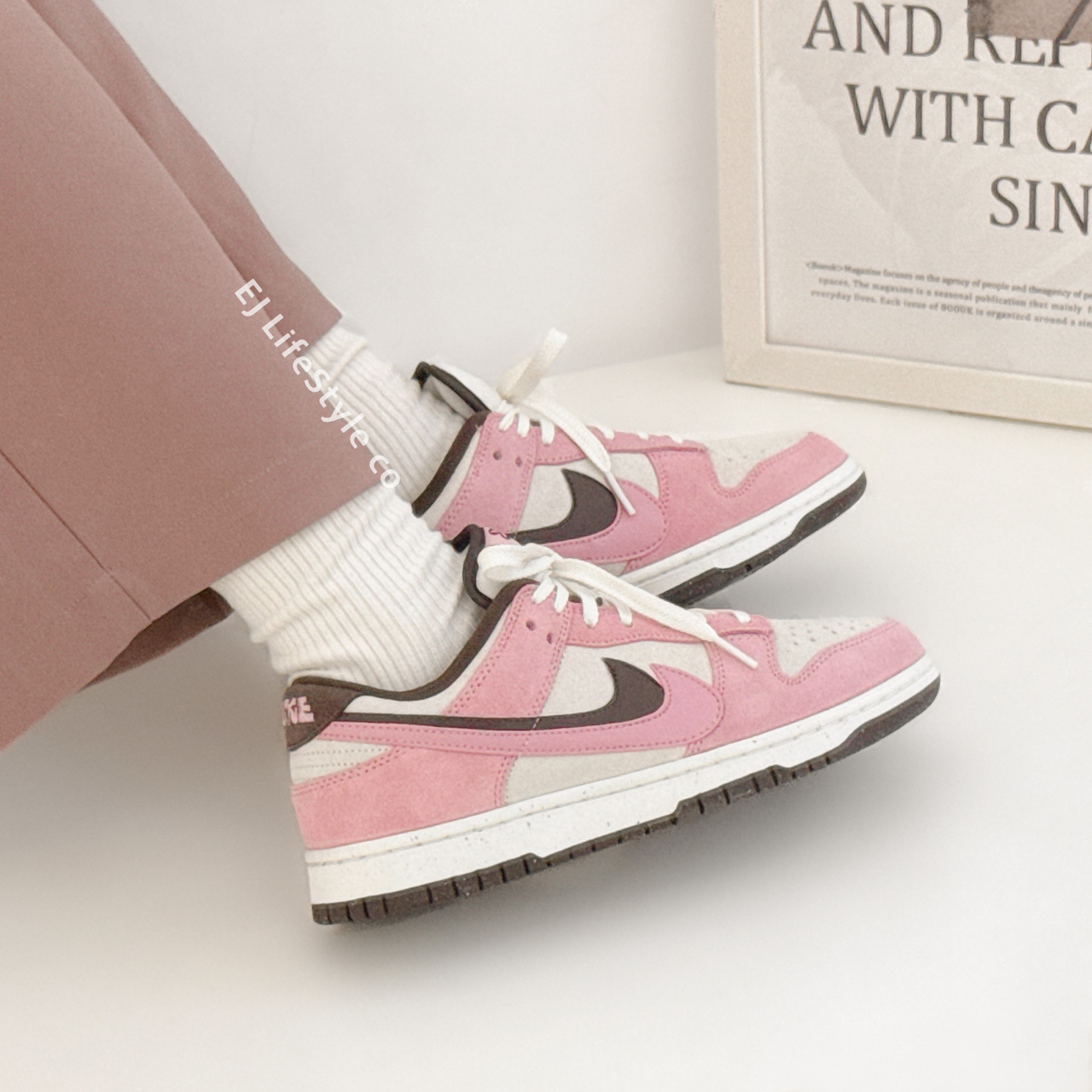 NIKE DUNK LOW 85 草莓可可 粉棕 櫻花粉 咖啡色 摩卡色 雙勾 解構 麂皮 女鞋 HV1799-161 / 調貨