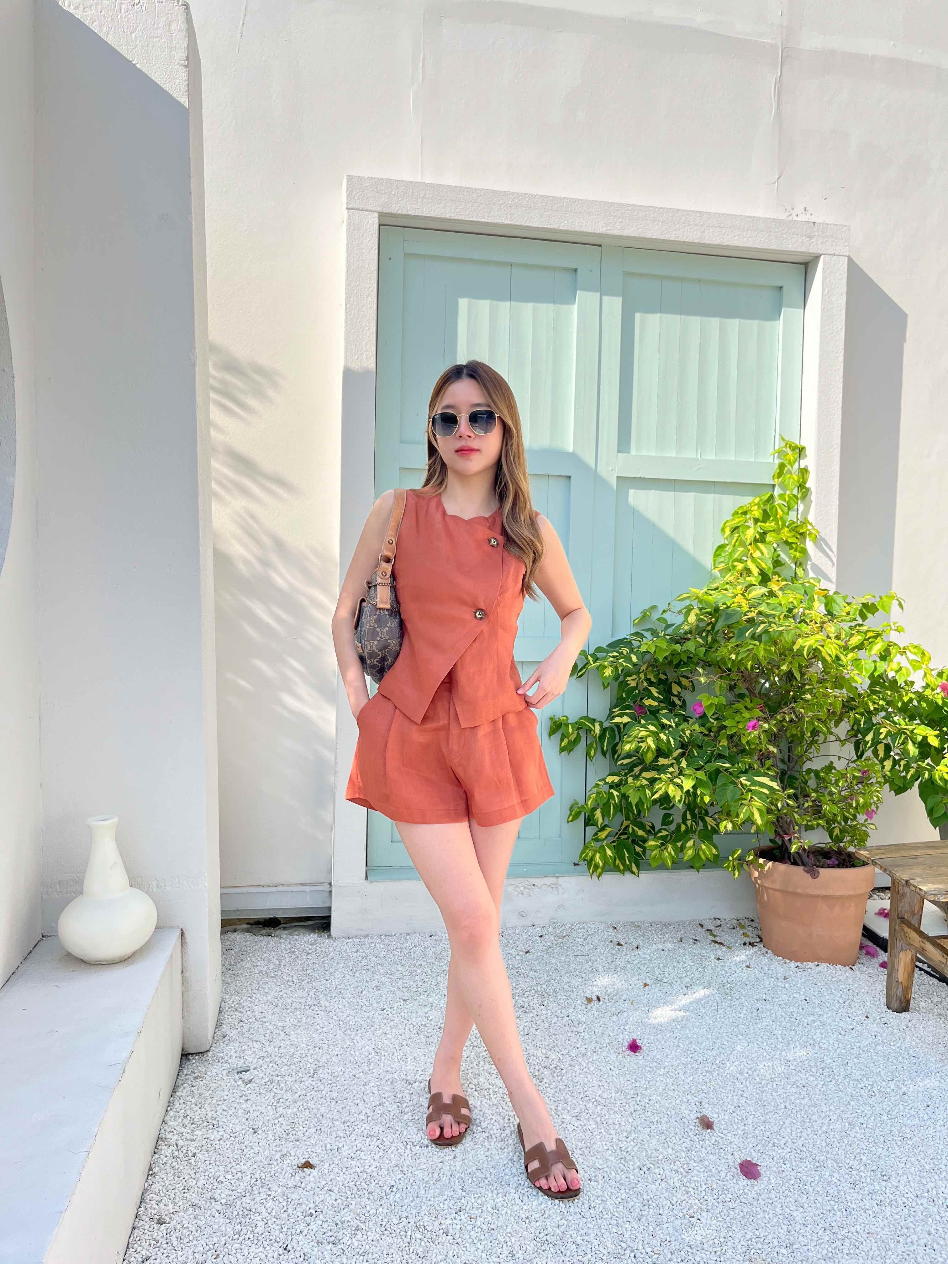 Logan Linen Set - Rust