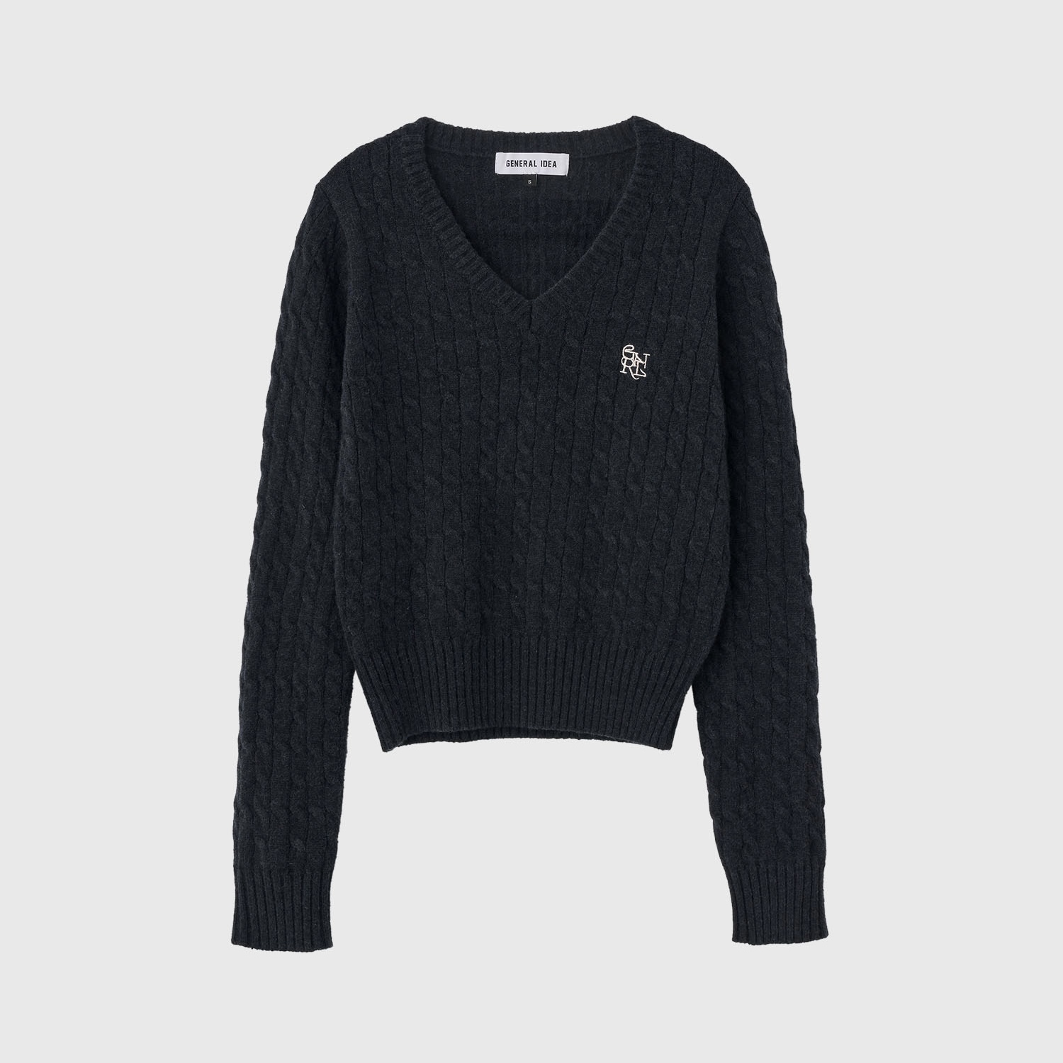 [GENERAL IDEA] GNRL WOOL V-NECK CABLE PULLOVER