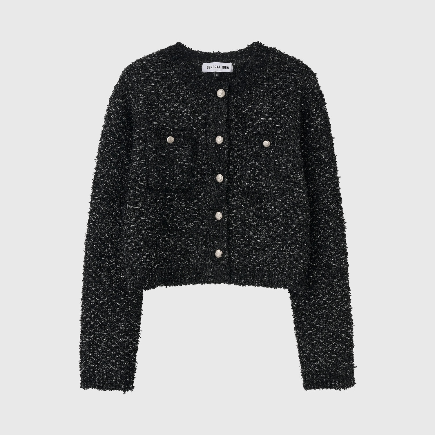 [GENERAL IDEA] BOUCLE TWEED KNIT JACKET