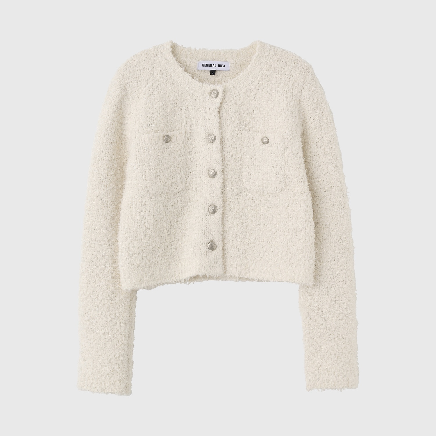[GENERAL IDEA] BOUCLE TWEED KNIT JACKET