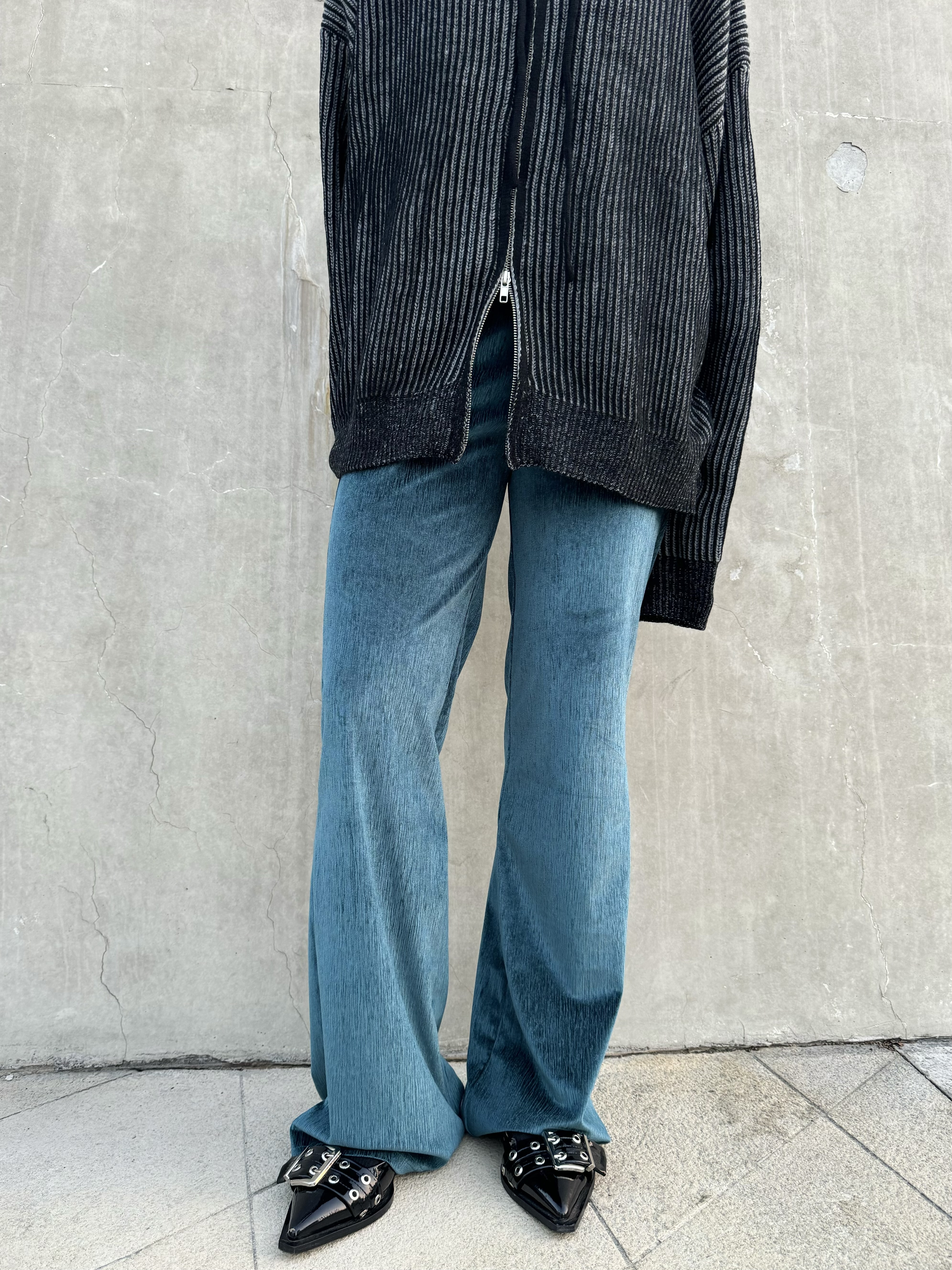 絨面喇叭小闊褲