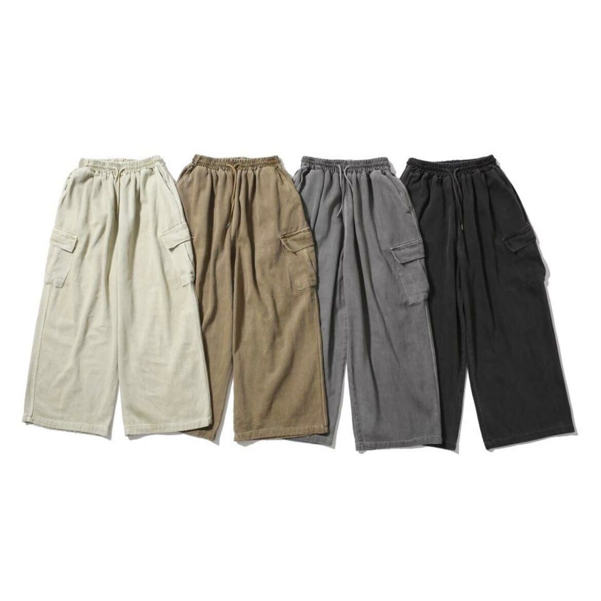 淨色工裝鬆身褲 P2990