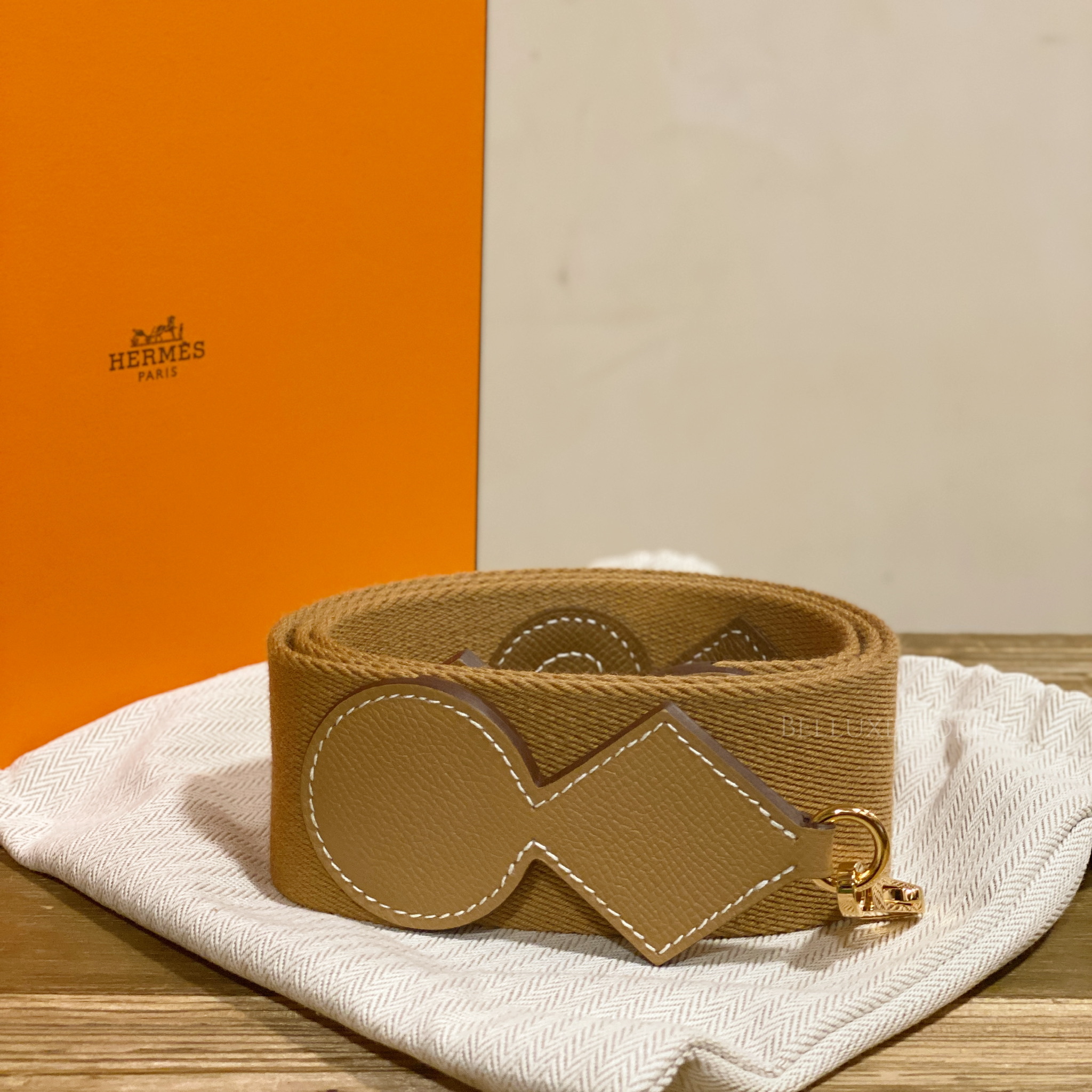 [Preowned] Hermes strap biscuit/alezan