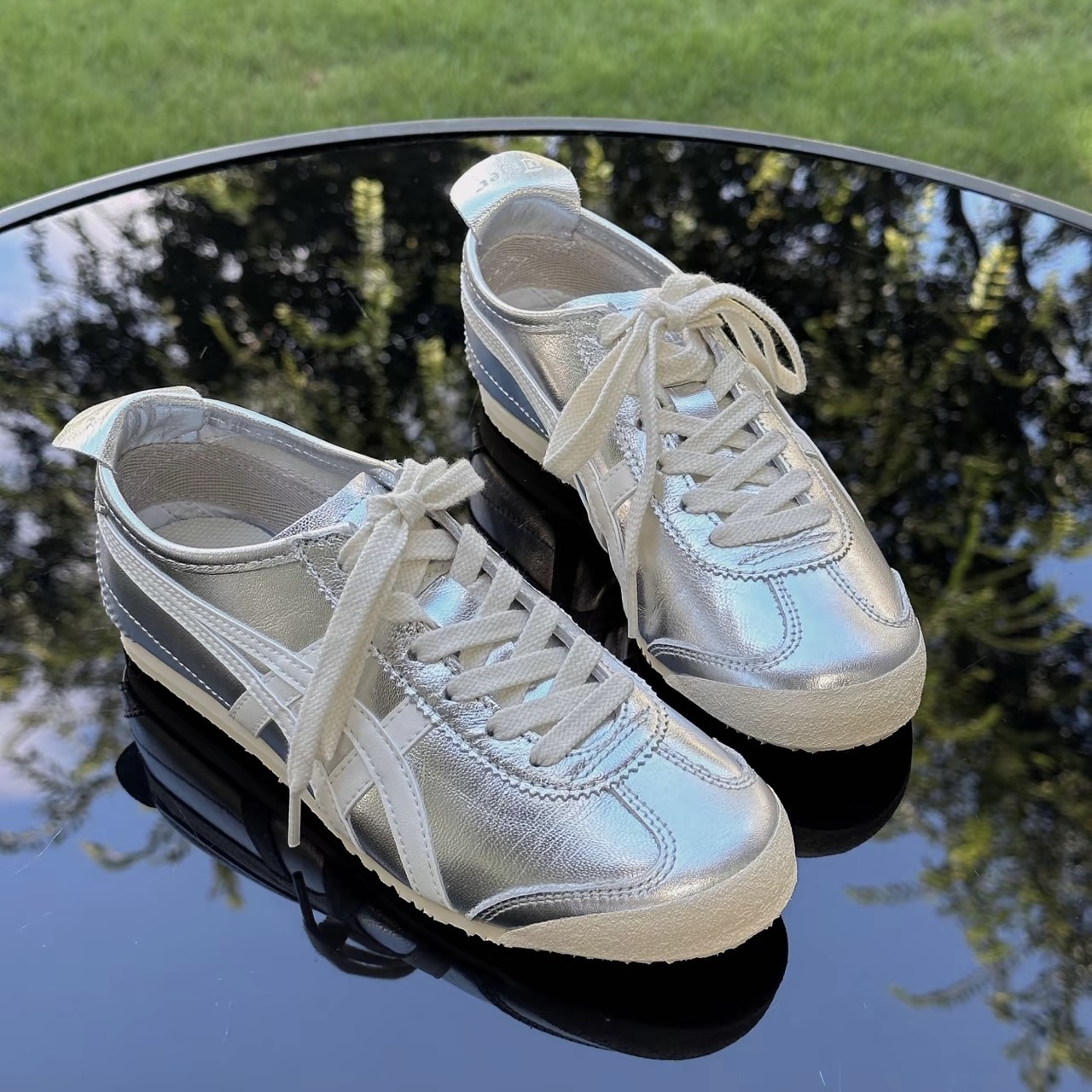 ONITSUKA TIGER MEXICO 66 鬼塚虎德訓鞋銀白奶油底1183B566-021
