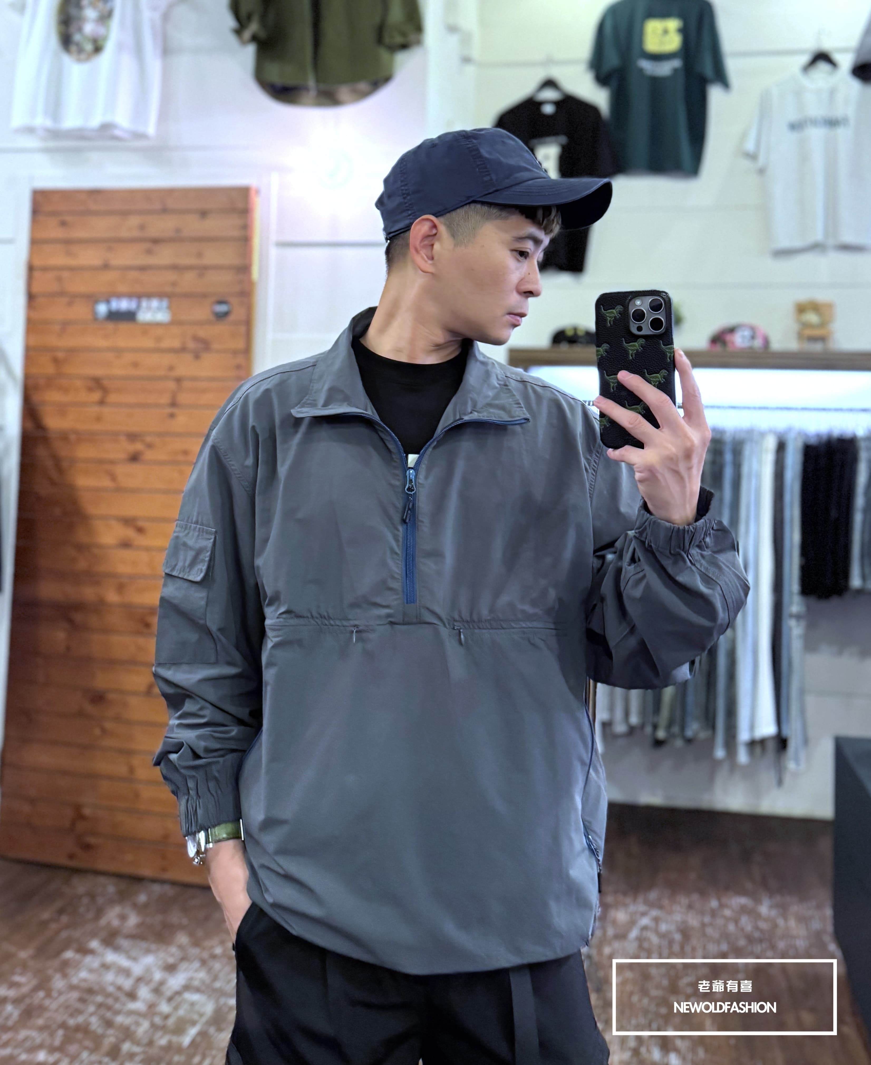 『新品上市』重磅異色拉鏈立領衝鋒外套-灰(NOF2409Y2617)