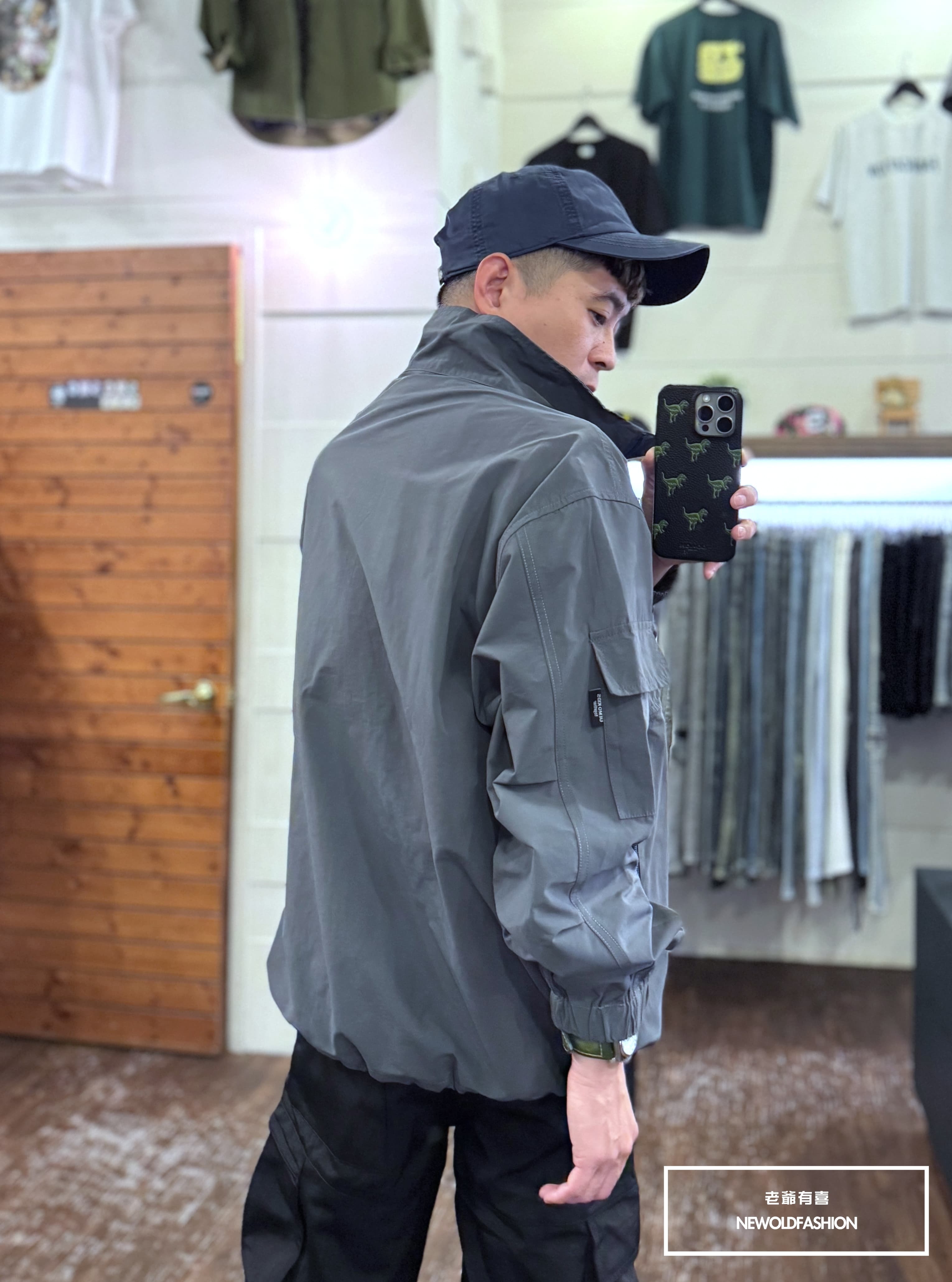 『新品上市』重磅異色拉鏈立領衝鋒外套-灰(NOF2409Y2617)