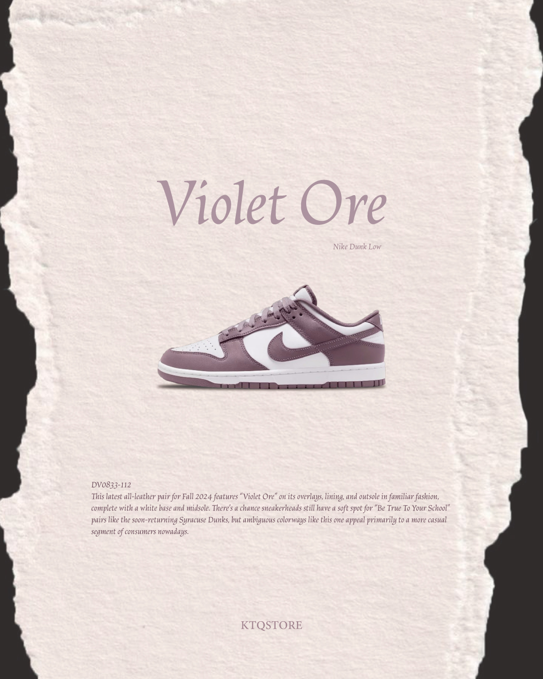 KTQ STORE ‧ Nike Dunk Low "Taupe Grey" 灰紫 DV0833-112