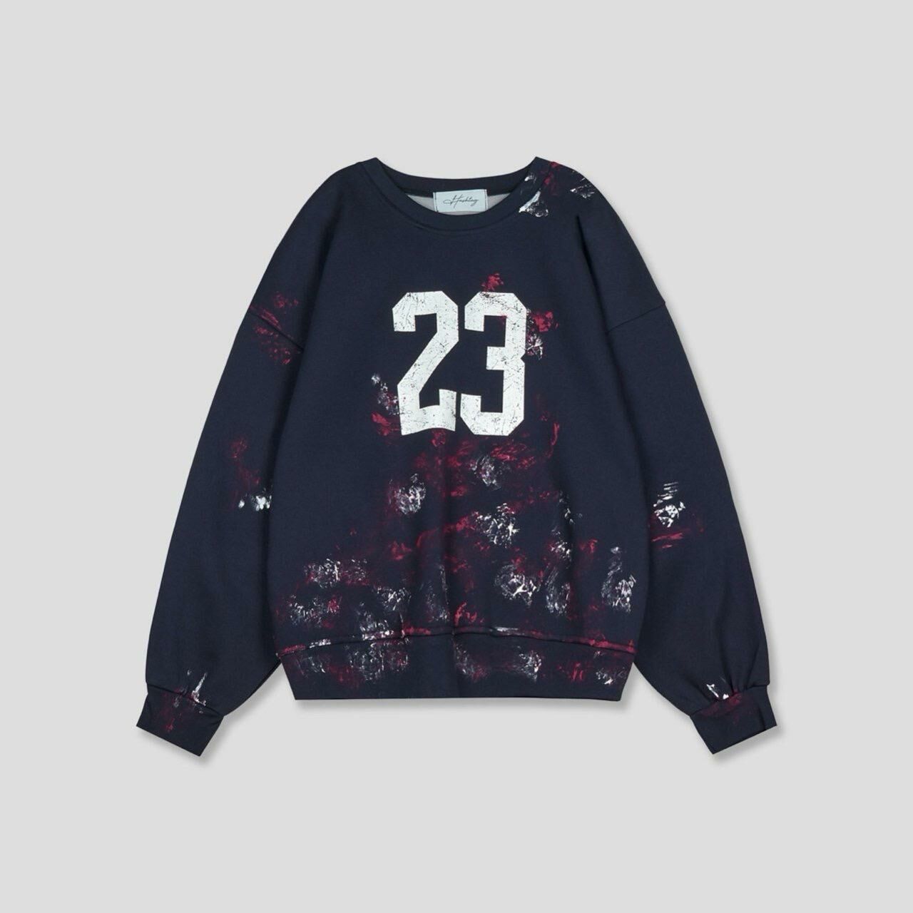 油漆數字圖案衛衣 Hashtag-023T