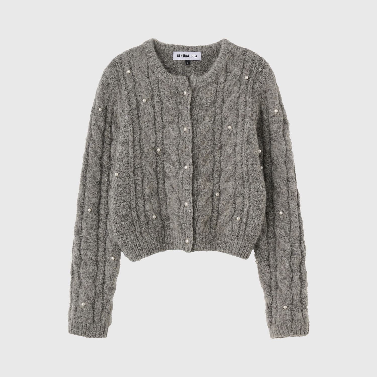 [GENERAL IDEA] CABLE PEARL CARDIGAN