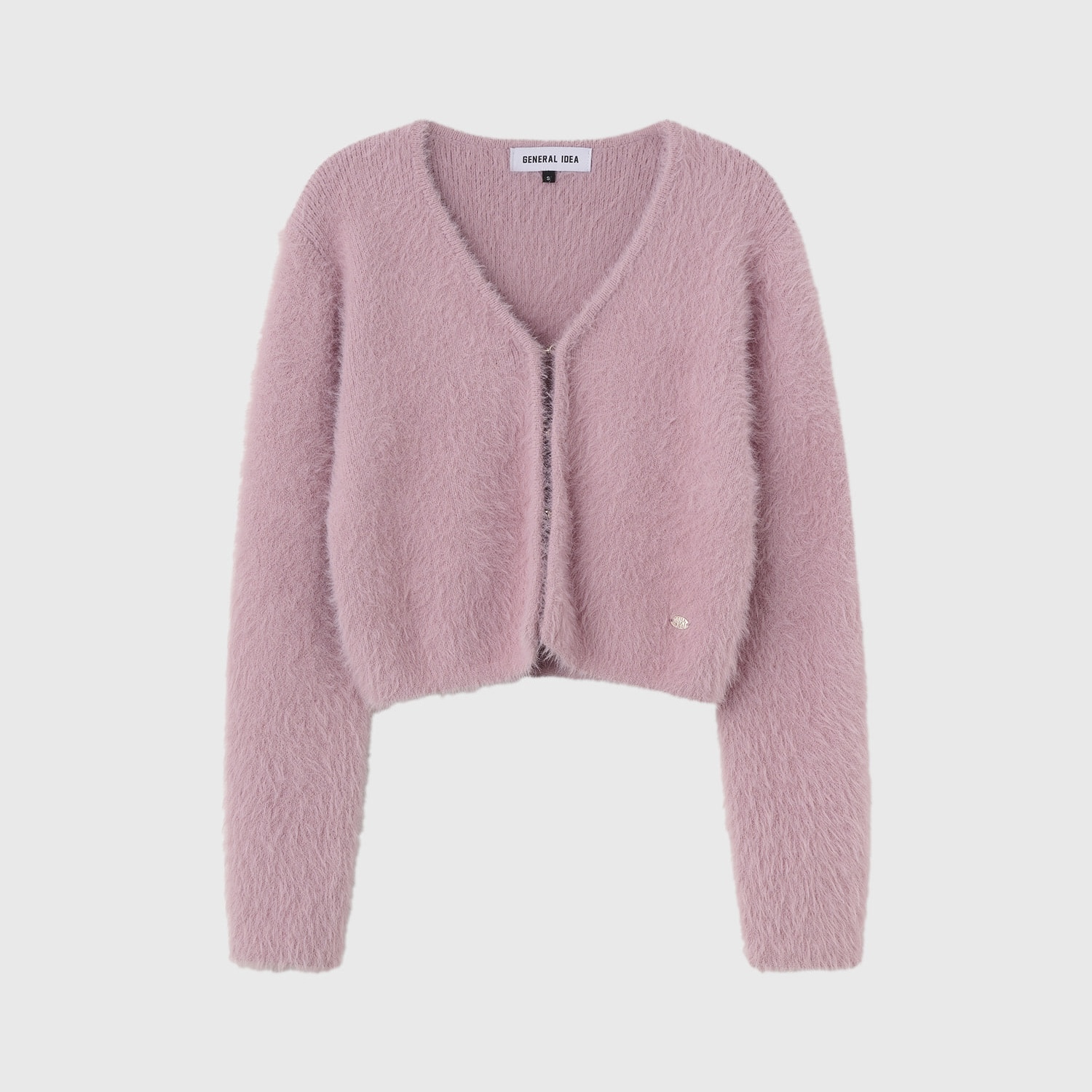 [GENERAL IDEA] HAIRY V-NECK CROPPED CARDIGAN