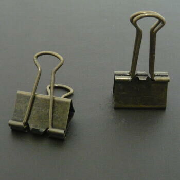 日本VELOS．復古懷舊長尾夾 古董老舊色 青銅/透視 四款