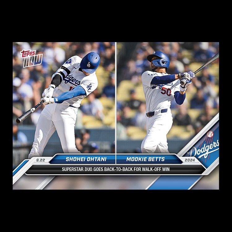 MLB球員卡 Shohei Ohtani/Mookie Betts - 2024 MLB TOPPS NOW® Card 742 - PR: 7418