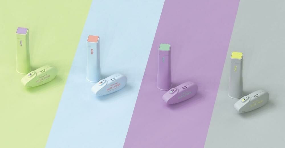 日本KOKUYO．GLOO-Bi-Color 方形消色口紅膠 2024新色