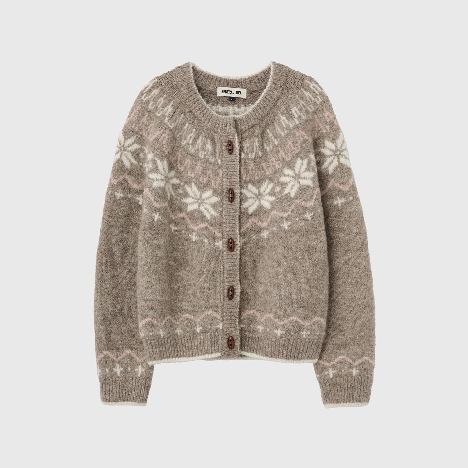 [GENERAL IDEA] WOOL NORDIC DUFFLE CARDIGAN