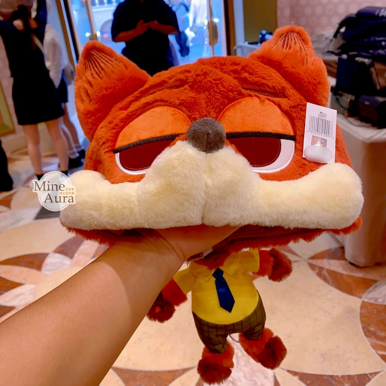 胡尼克 Nick 大頭小身體絨毛 造型帽 帽子 頭套 動物方城市 Zootopia -上海迪士尼樂園